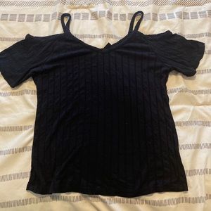 Black Shoulder cut out top
